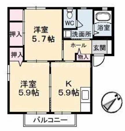 ディアス塩津　C棟の物件間取画像